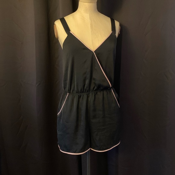 Satin Sleep Romper - Picture 1 of 8